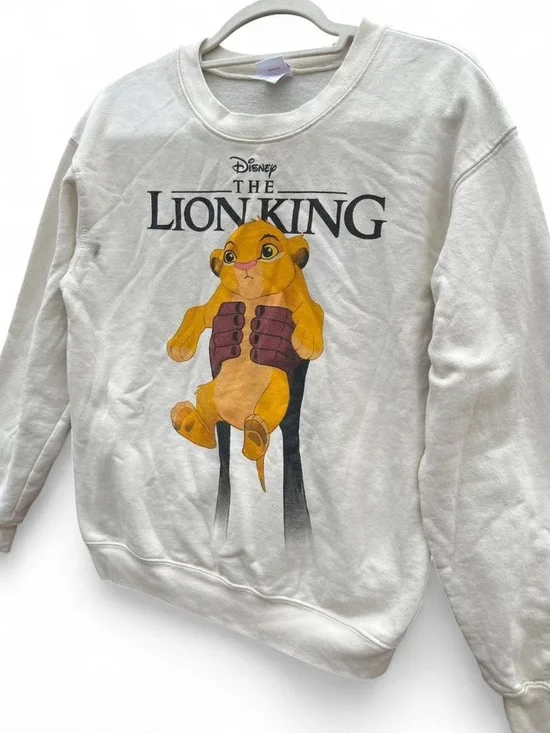 Vintage Disney Cream The Lion King Crewneck Sweatshirt with Simba Graphic - Picture 4 of 6